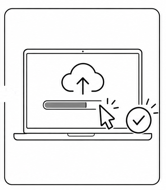 Photographs being uploaded with an online order